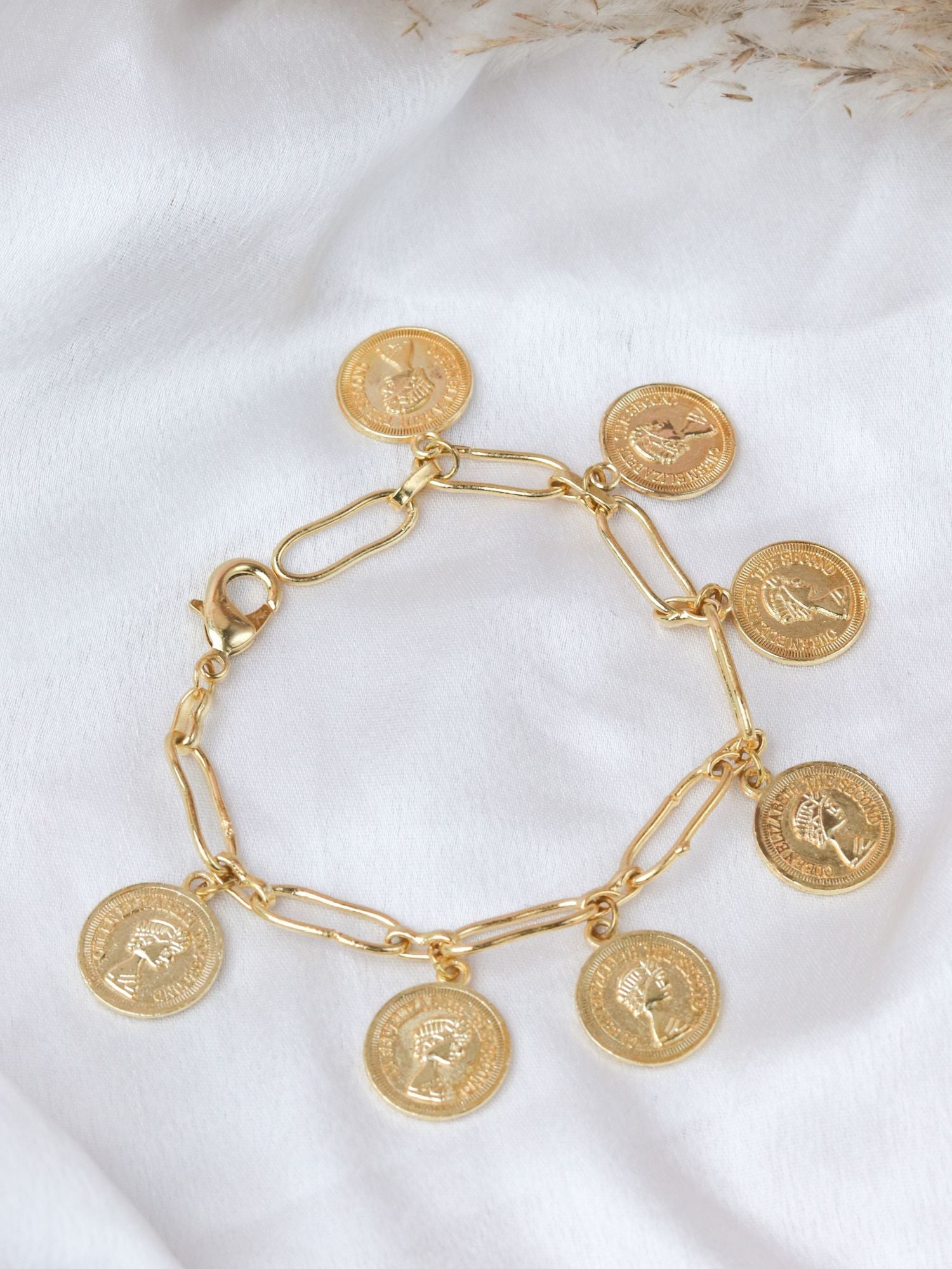 Coin on sale gold bracelet