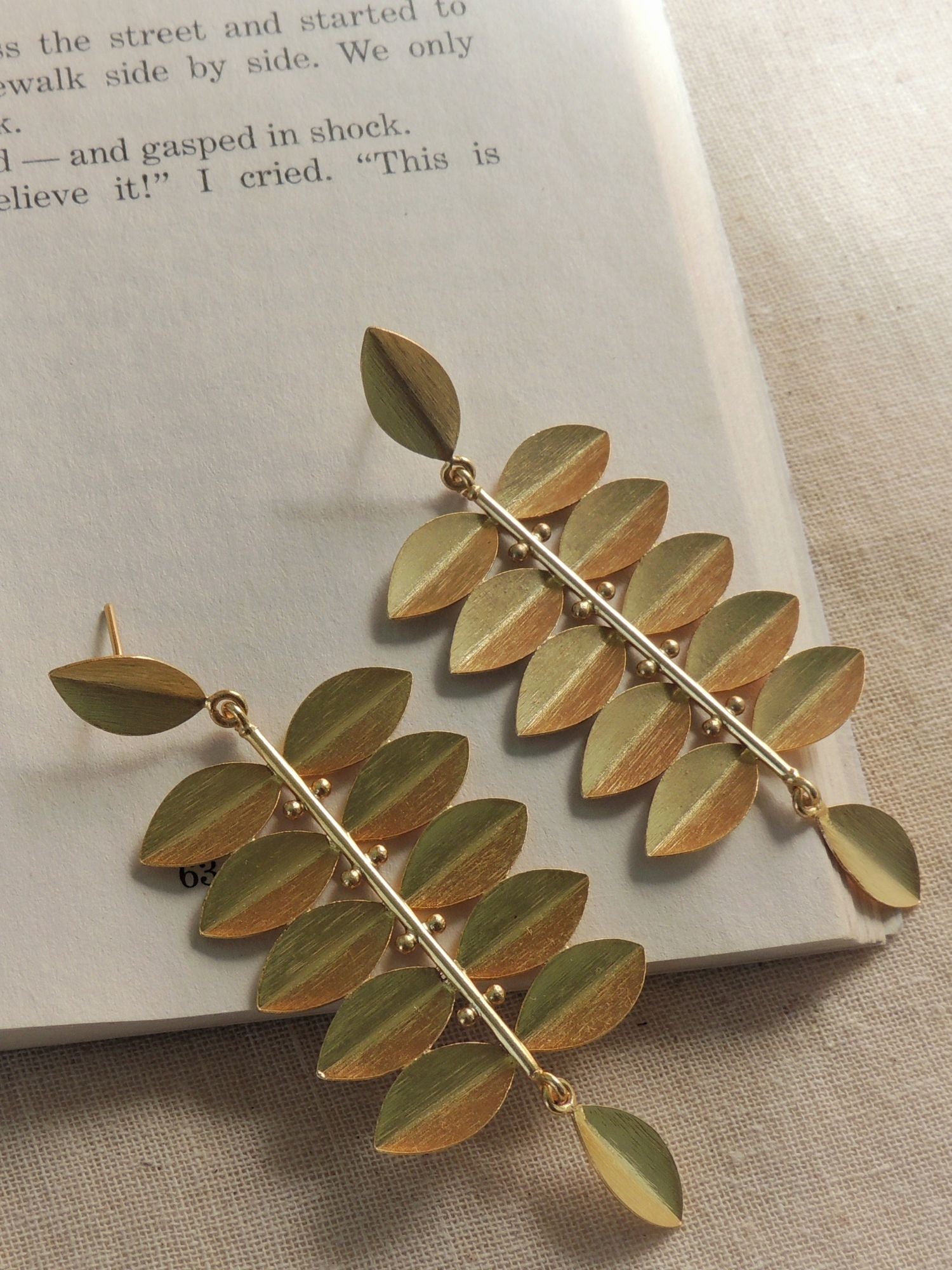 Buy Long Leaf Shape Earring Western Dress Earrings Johori