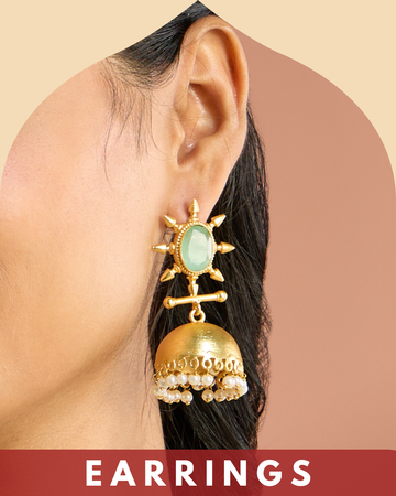 Elegant handcrafted designer earrings for women – stylish, lightweight, and perfect for any occasion.
