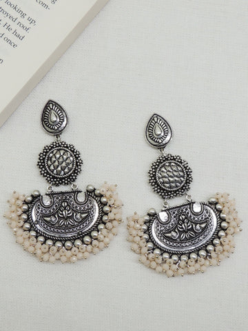 Silver Plated Handcrafted Beads Designer Earring