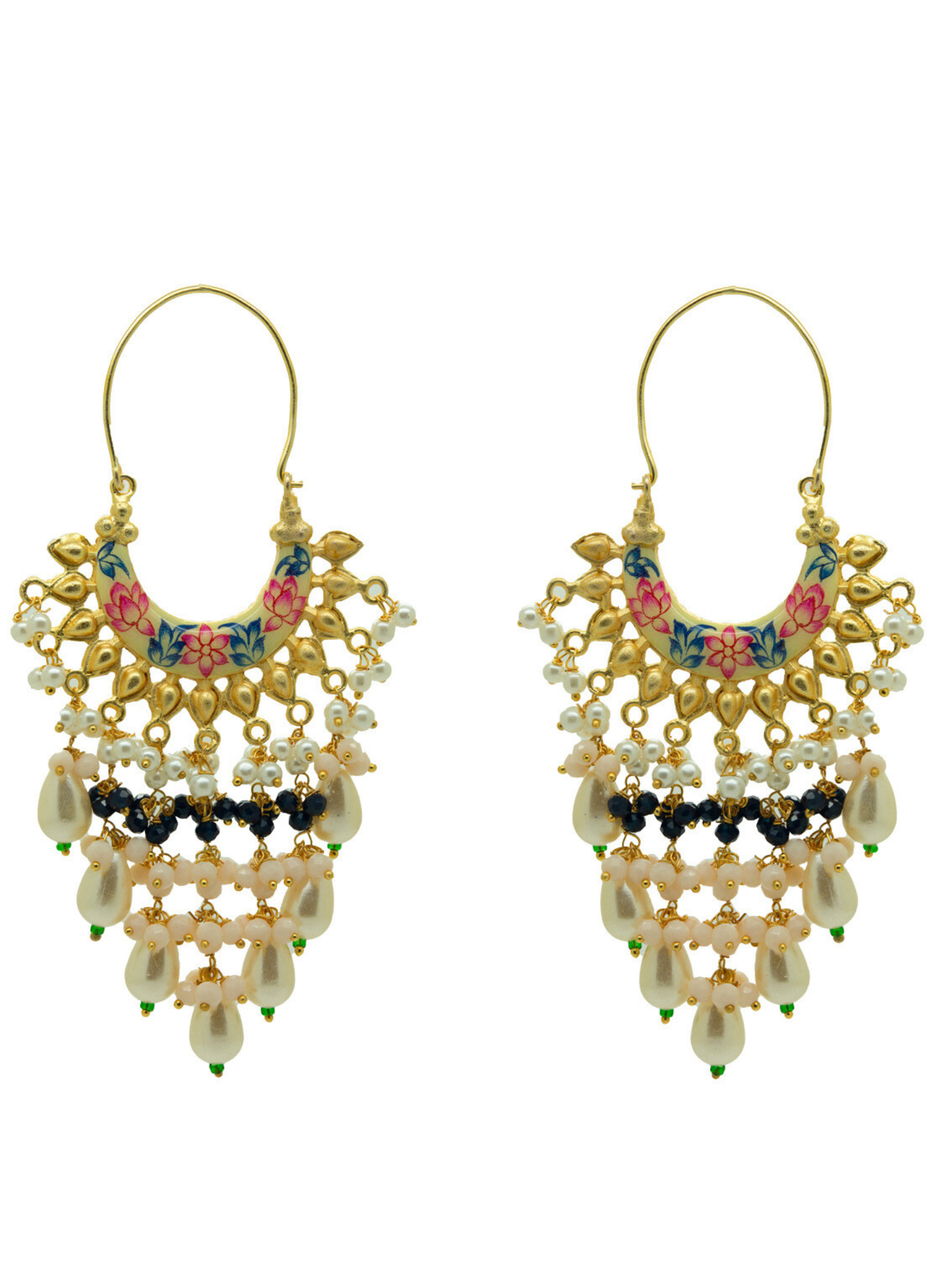 Flipkart.com - Buy SHREE SHAKTI ARTS SHREE SHAKTI ARTS Bandai Chand Moti  big Earrings Beads, Pearl Alloy Chandbali Earring Online at Best Prices in  India