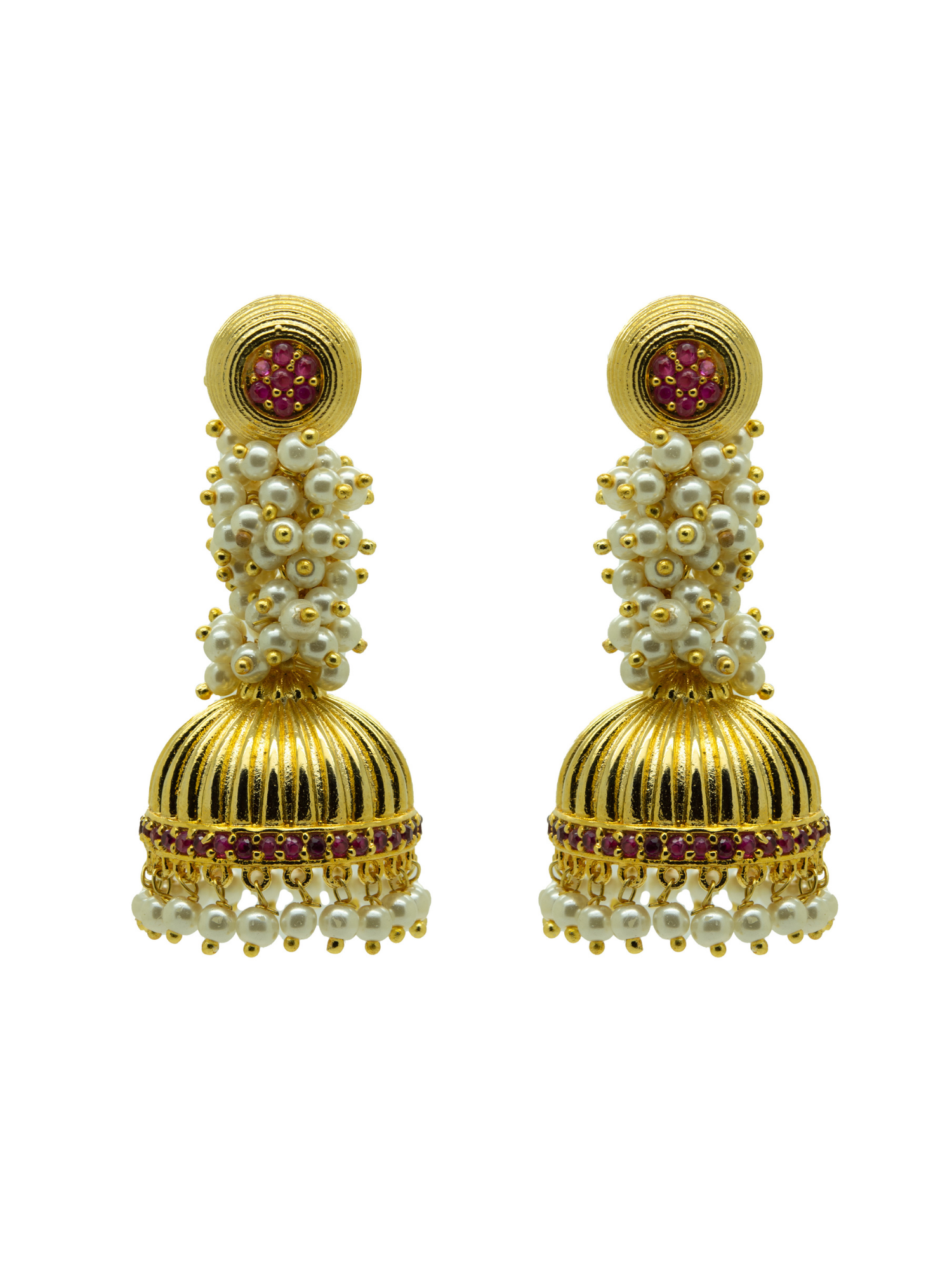 Latest design Real kemp lotus jhumka - CZ matte Earrings- Zivara Fashi –  Zivara Fashion