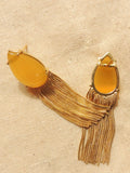 Western Yellow Chain Earring - Johori