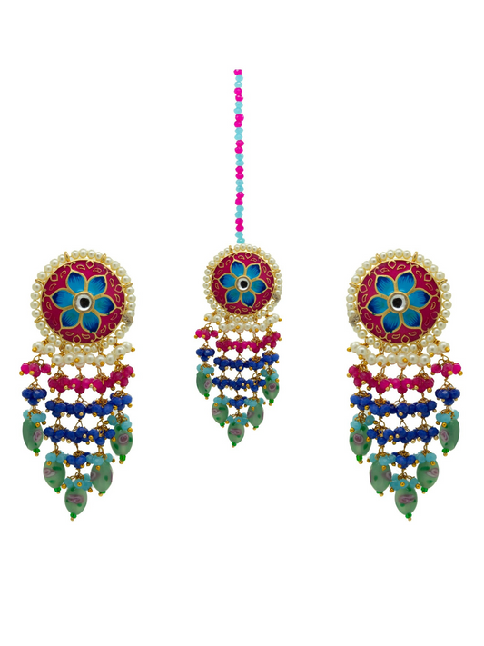 Earrings With Maang Tikka Set
