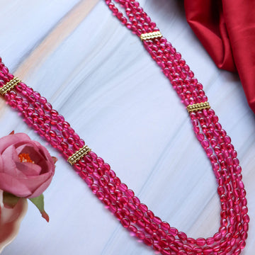 Festival Rani-Pink Mani Beads Necklace